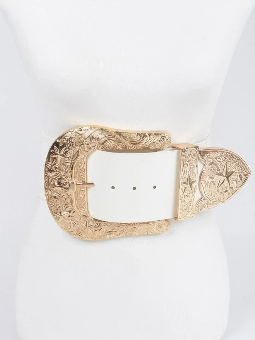 Oversized Multi Metal Waist Enamel Belt
